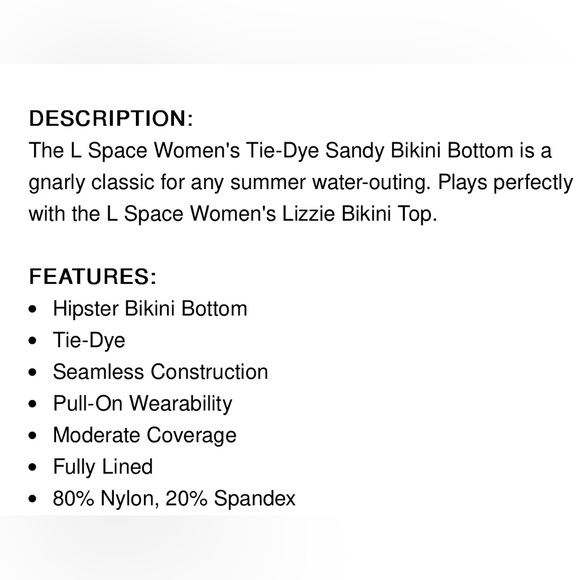 L*SPACE NWT SANDY BOTTOM - Picture 10 of 10